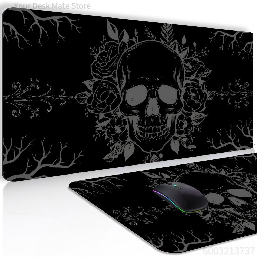 Esports Gaming Table - Cool Black Skull Mouse Pad XXL