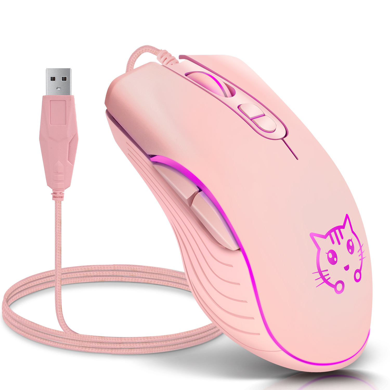 USB Wired Gaming Mouse Pink Co - Esports Gaming Maus recension och pris