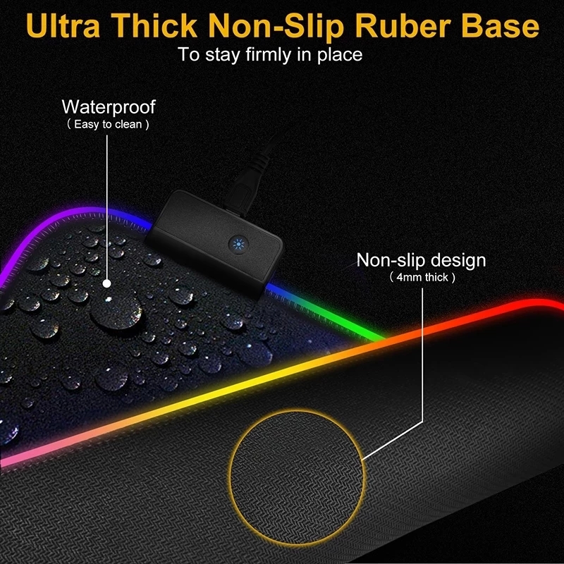 LED Light Mousepad RGB Keyboar - Esports Gaming Table recension och pris